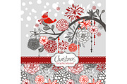 Christmas clipart bird on the branch, a Decorative Illustration by GraphicMarket (Thumbnail 1 of 4)
