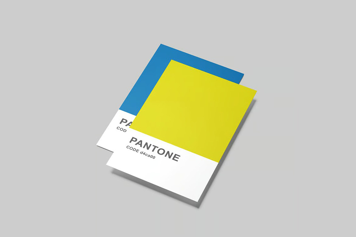 Pantone Card Color Mockup, an Advertising Mockup by Se٧enStudio (Photo 4 of 5)