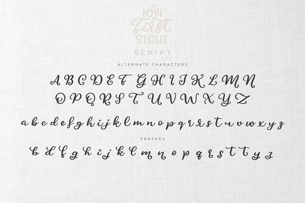 Love At First Sight Font Duo &Extras, a Sans Serif Font by Ayca Atalay (Photo 12 of 16)