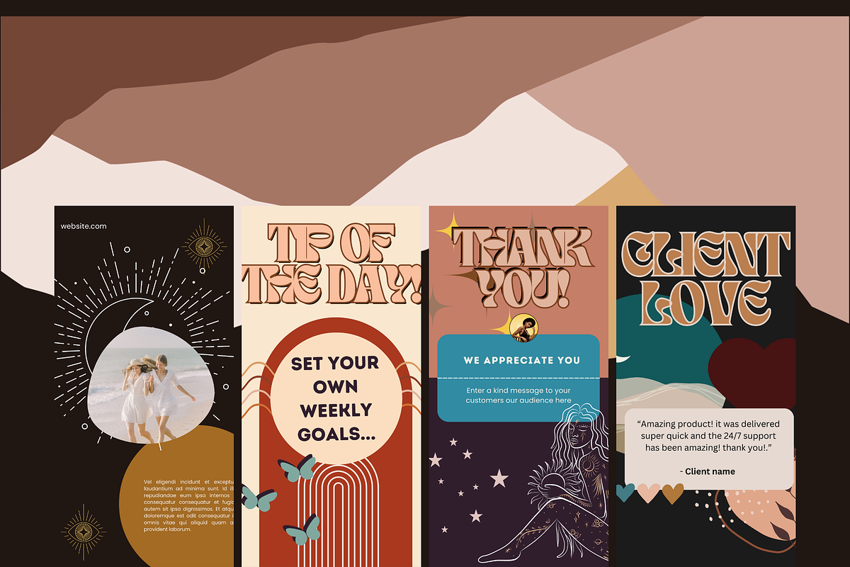 100 Boho Instagram Story Templates, a Social Media Template by The Lone Crowd (Photo 3 of 7)