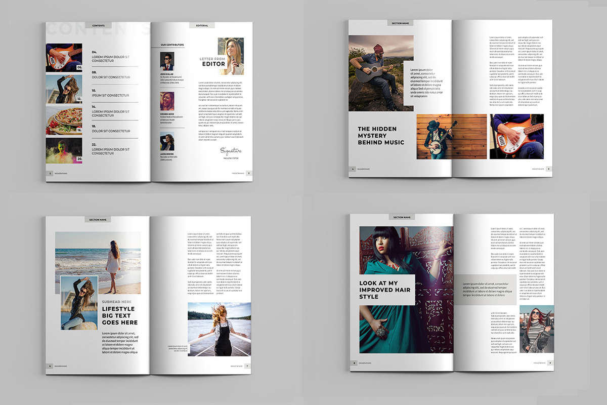 Minimal Lifestyle Magazine Template, a Magazine Template by xtratimebd (Photo 2 of 4)