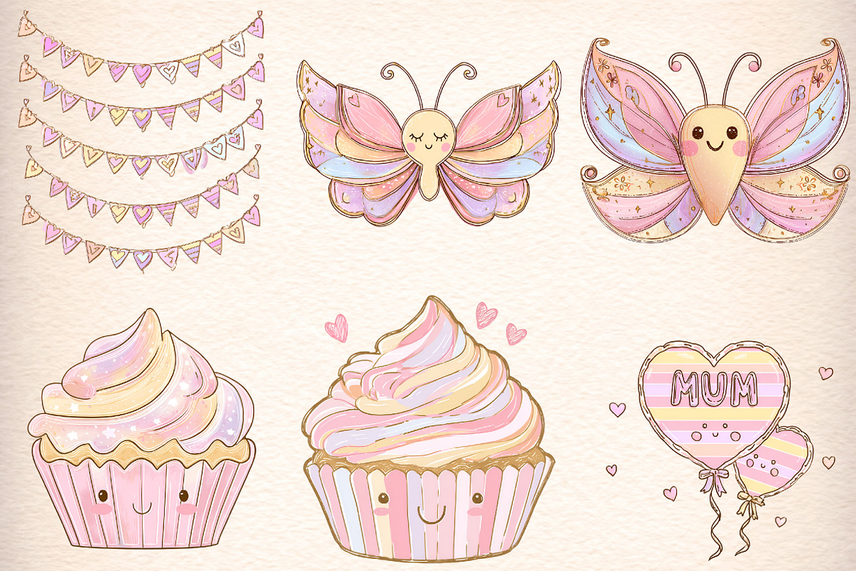 Retro Mother's Day Clipart, an Illustration by Digital Artistic99 (Photo 2 of 8)