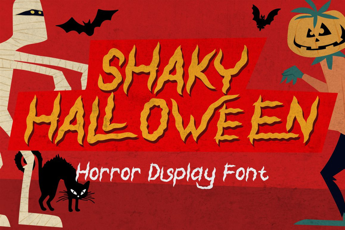 Shaky Halloween - Horror Display, a Font by PutraCetol Studio (Photo 1 of 11)