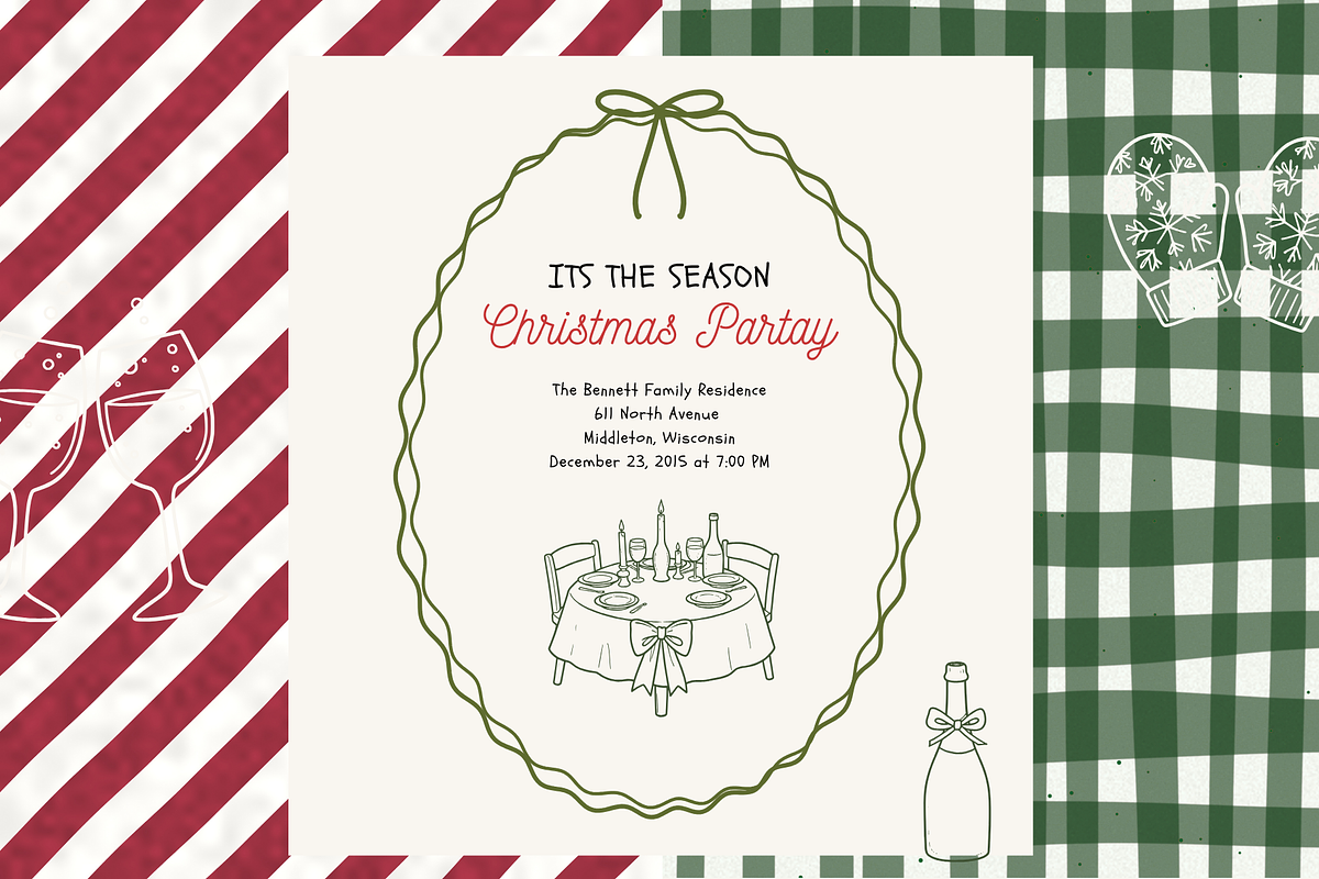 Hand Drawn Christmas Backgrounds, a Background Graphic by digital.incubator.yum (Photo 5 of 8)
