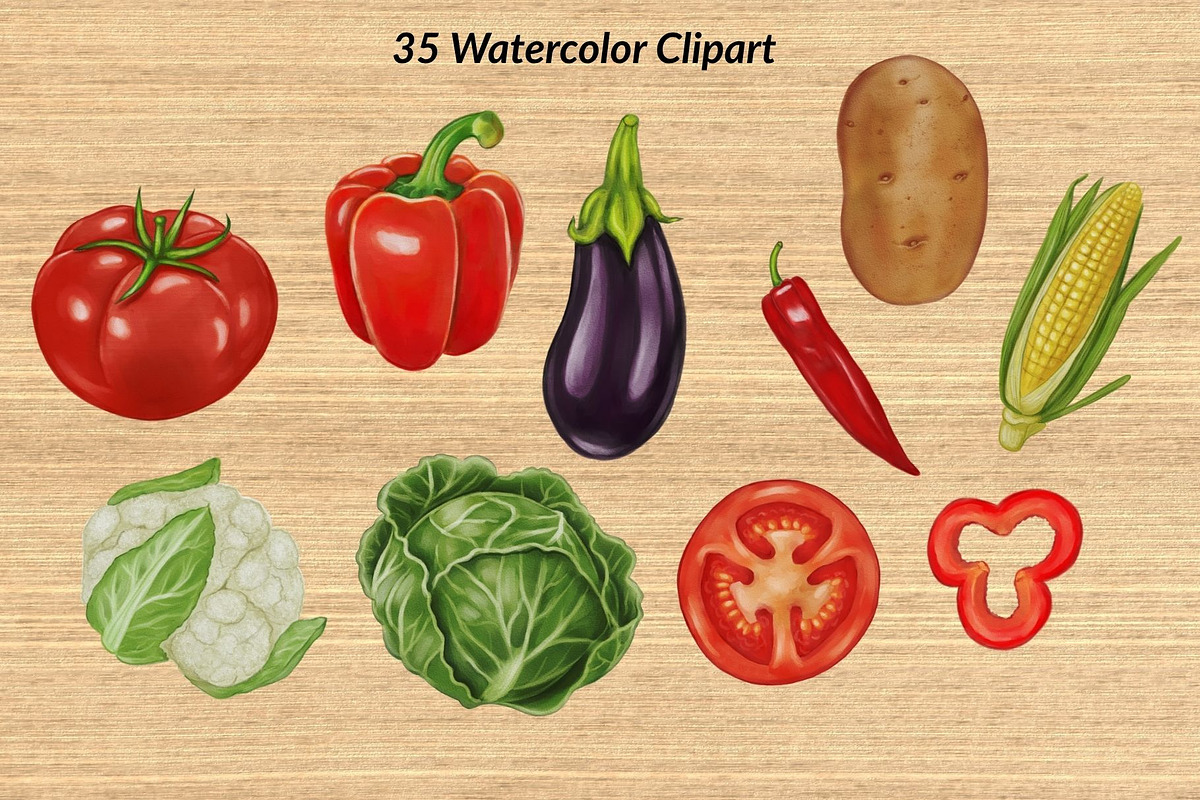 Watercolor Vegetables, a Food Illustration by Elatedowl (Photo 7 of 17)
