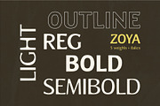 ZOYA, a Sans Serif Font by Mirela Gherman (Thumbnail 4 of 15)