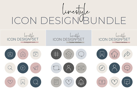 5 Icon Bundle Social Media Interface, an Outline Icon by pepulousdsg