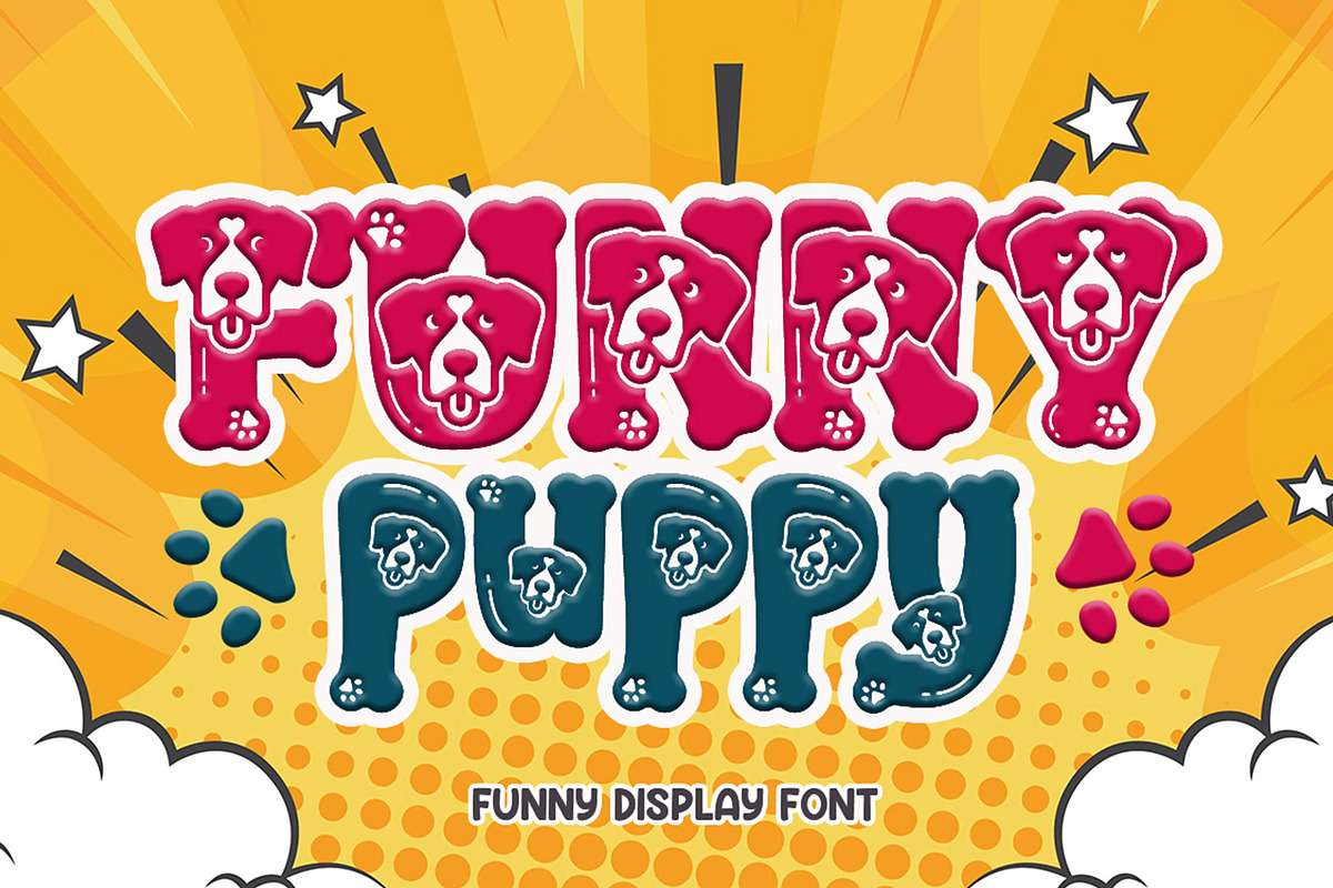 Funny Puppy | Funny Display Font, a Font by rulihoki studio (Photo 1 of 8)