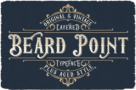 Beard Point Layered Font, a Blackletter Font by Vozzy Vintage Fonts