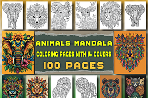 Animals Mandala Coloring Pages, an Animal Illustration by Coco Bloom