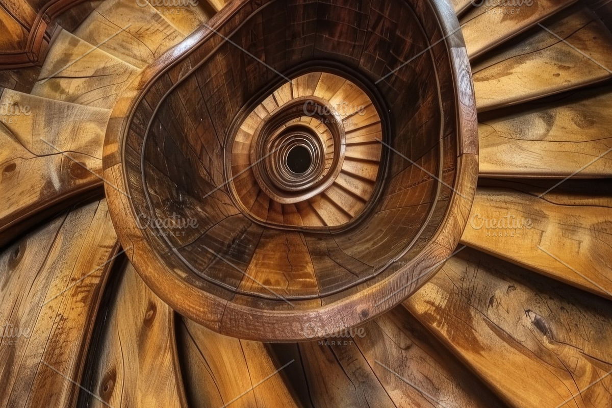 69 Spiral wooden staircases, an Architecture Photo by Handmadefont (Photo 54 of 73)