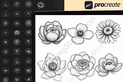 Floral & Botanical Procreate Stamps, a Brush Add-On by DrawingStoryShop (Thumbnail 5 of 8)