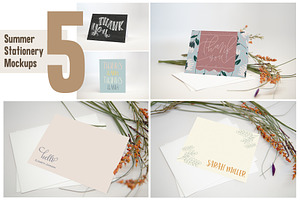 Summer Stationery Mockups, a Print Template by Emalee Roth