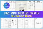 2025 Small Business Planner Canva, a Stationery Template by Designmela01 (Thumbnail 1 of 5)