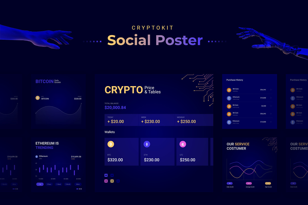 Crypto Social Media, a Social Media Template by TemplateZuu (Photo 2 of 11)