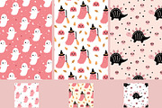 Pink Halloween clipart & patterns, a Seasonal Illustration by JulzaArt (Thumbnail 11 of 14)