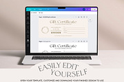 Luxury Gift Certificate Canva Design, a Business Card Template by Summit Avenue (Thumbnail 4 of 6)
