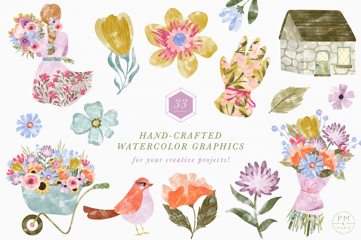 Blooming Cottage Collection, an Illustration by PetiteMarket (Photo 2 of 4)