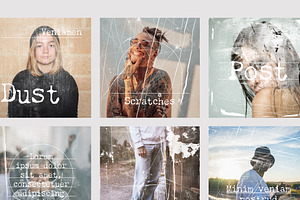 Dust & Scratches Instagram Overlay, a Social Media Template by Filip Studio
