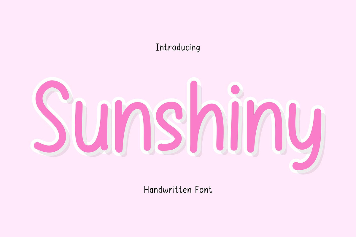 Sunshiny is a cute handwritten font, a Handwritten Font by Brown Cupple (Photo 1 of 5)