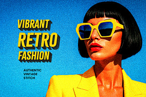 Vibrant Retro Fashion Mockup, a Layer Style Add-On by studiogstock