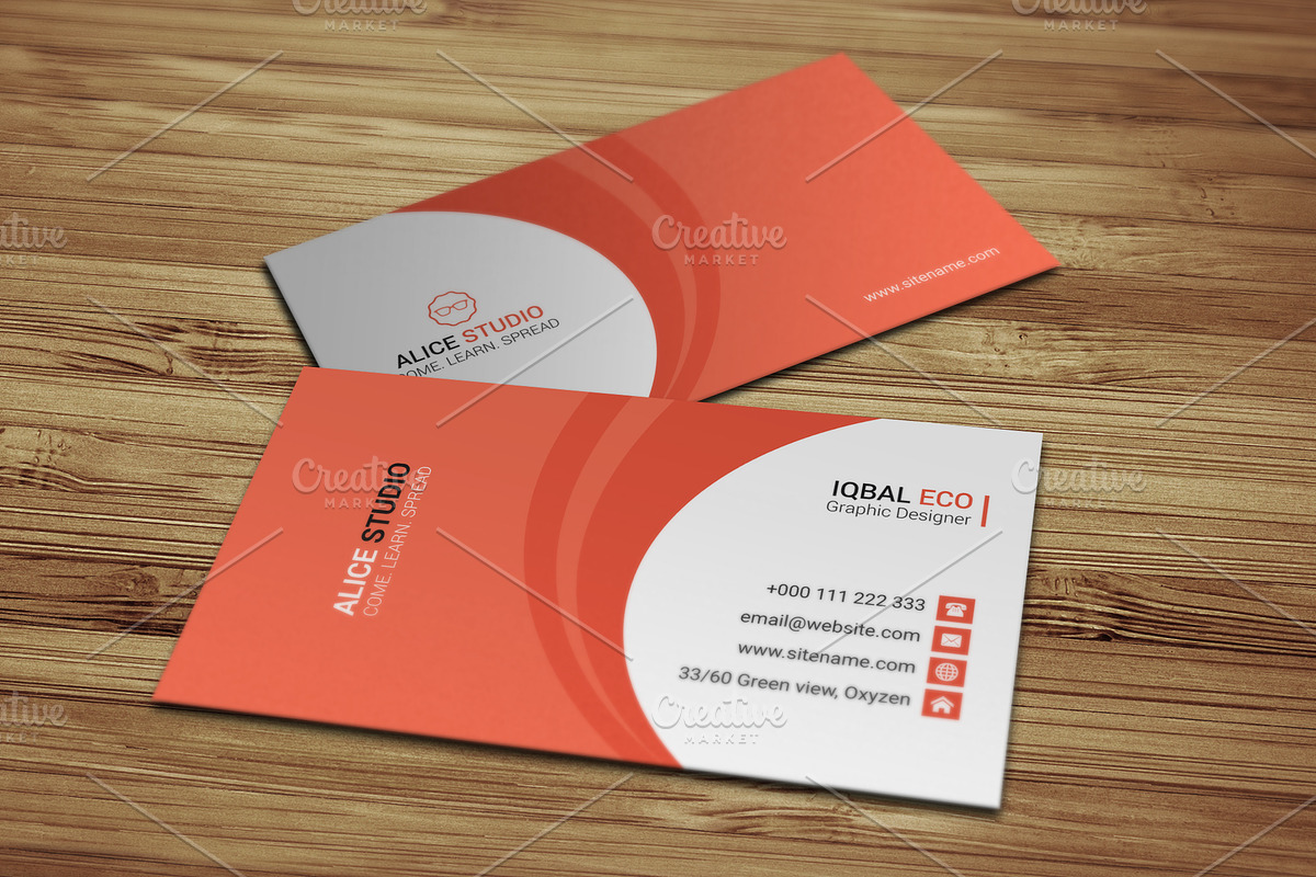 Corporate Business Card Template, a Business Card Template by Alice_s (Photo 5 of 8)