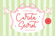 Carita Secret Aesthetic Handwritten, a Script Font by Letterena Studios Script (Thumbnail 1 of 10)
