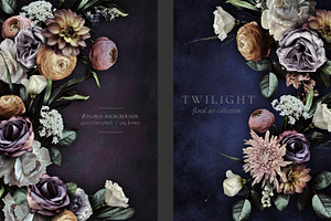 Twilight Floral Art Collection