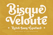 Bisque Veloute | Retro Sans Font, a Sans Serif Font by Krismagraph (Thumbnail 1 of 10)