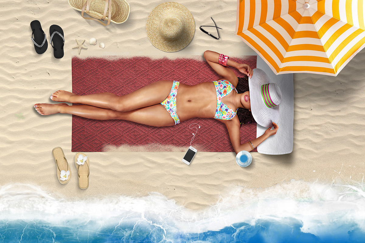 Summer Beach MockUp creator, a Product Mockup by PSD Market (Photo 3 of 14)