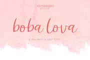 Boba Lova, a Script Font by AMINMARIO (Thumbnail 1 of 12)
