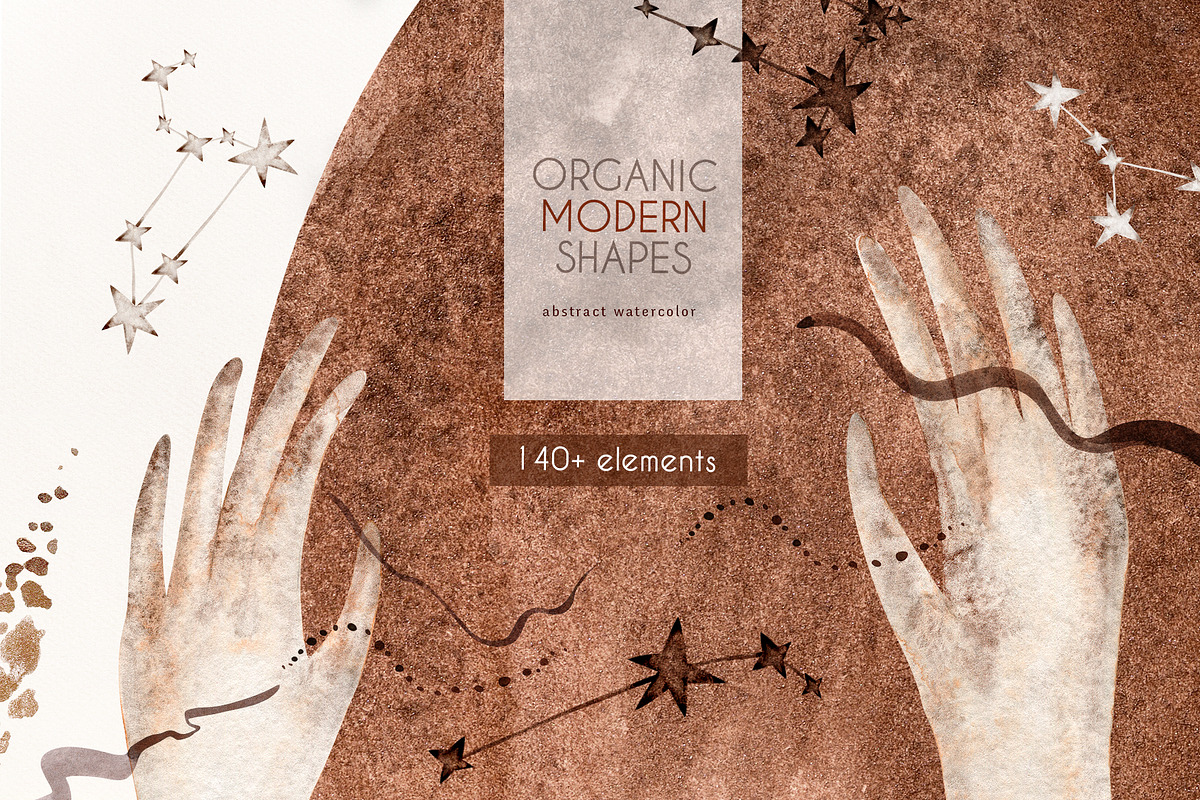 Organic Modern Shapes Watercolor set, a Decorative Illustration by Peace ART (Photo 9 of 17)