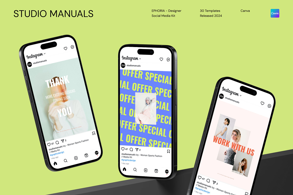 EPHORIA - Designer Social Media Kit, a Social Media Template by Studio Manuals (Photo 4 of 8)