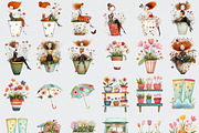 Whimsical Spring Clipart Bundle, a Person Illustration by Fusion Dream (Thumbnail 2 of 10)