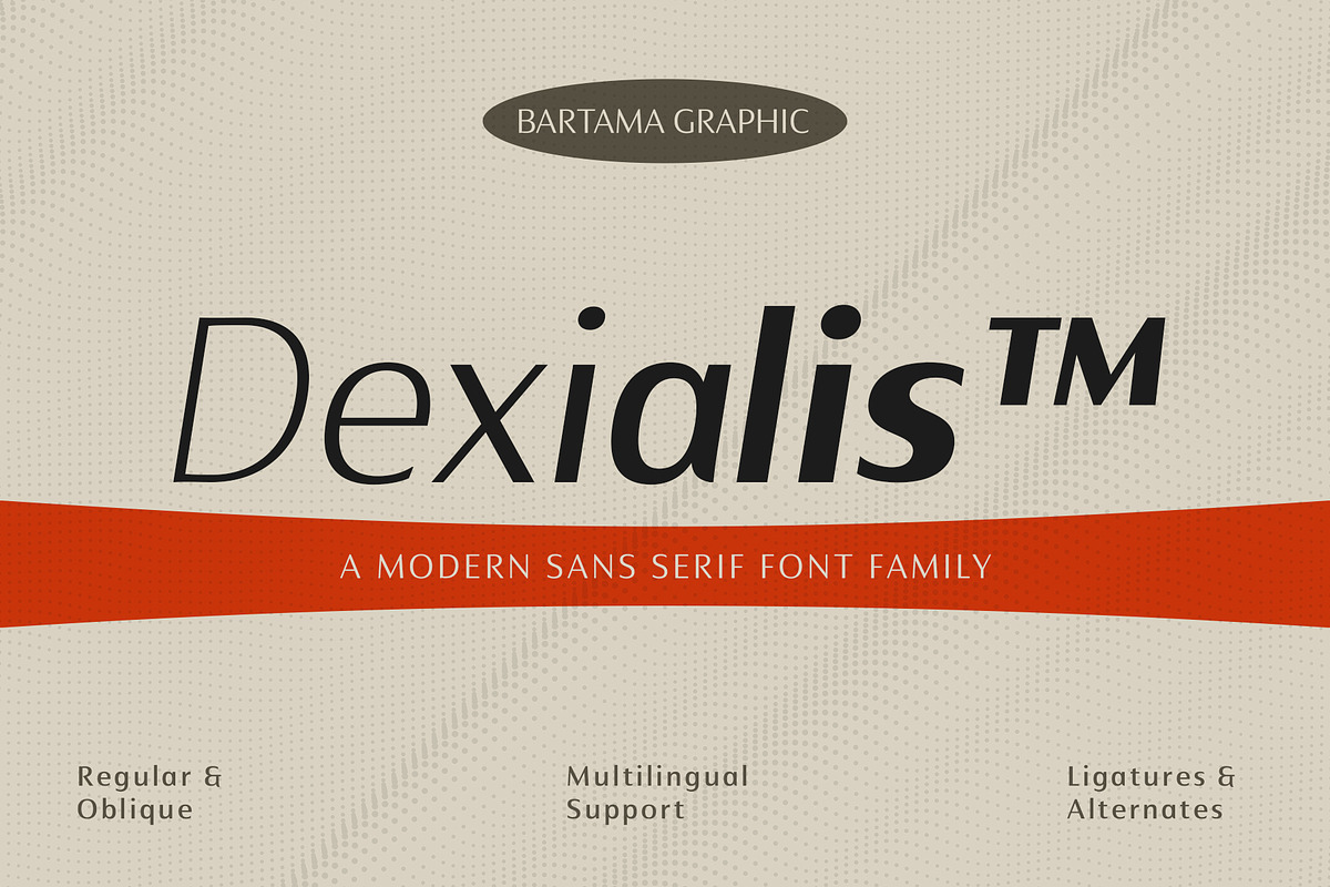 Dexialis - Sans Serif Font Family, a Sans Serif Font by Bartama Graphic (Photo 1 of 10)