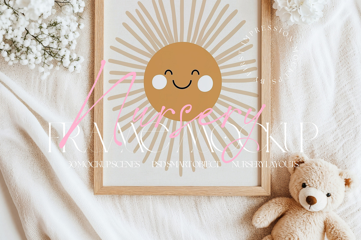 30x Nursery Frame Mockups Set, a Mockup by First Impression Mockups (Photo 1 of 9)