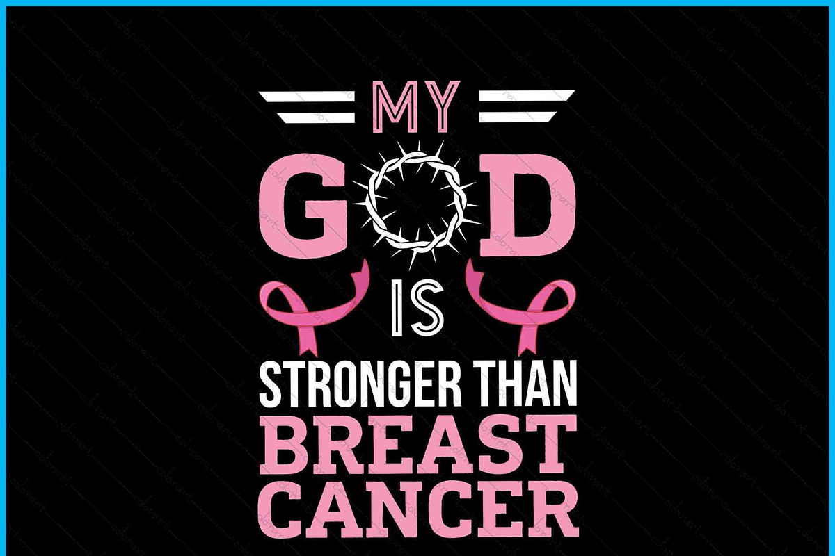 Awareness God Stronger Cancer SVG, an Object Graphic by Creativeusart (Photo 2 of 4)