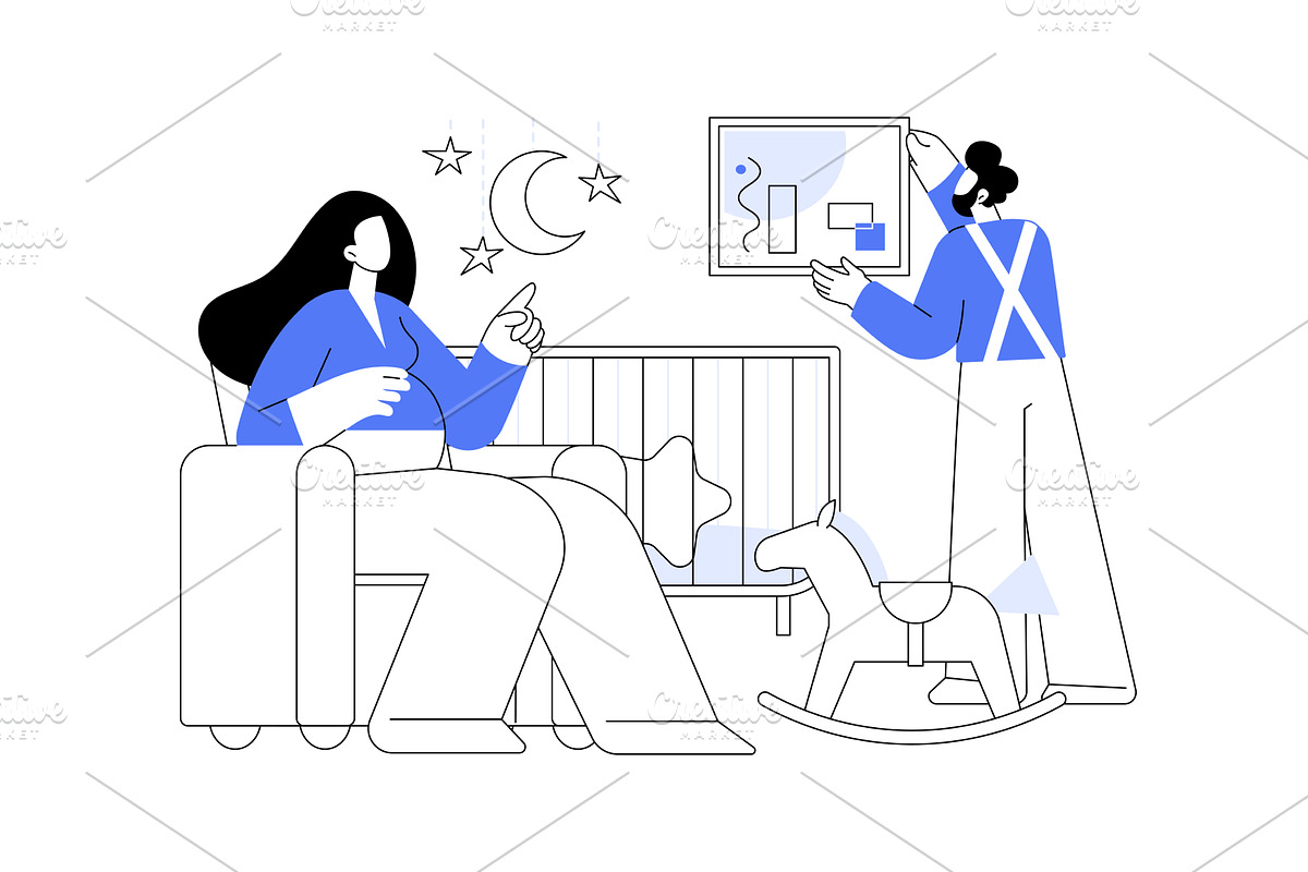 Designing baby room isolated cartoon, a Person Illustration by Visual Generation