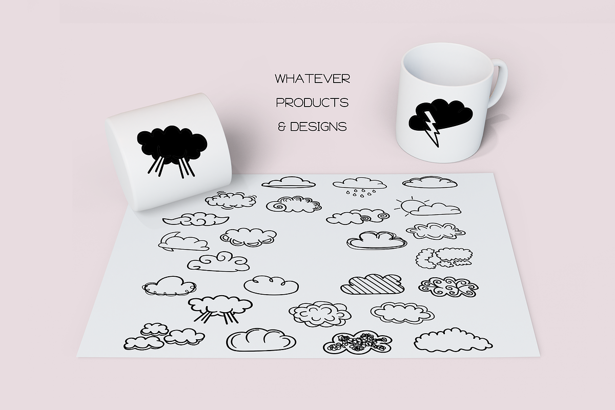 Cloud Doodles - Dingbats Font, a Symbol Font by WADLEN (Photo 6 of 7)