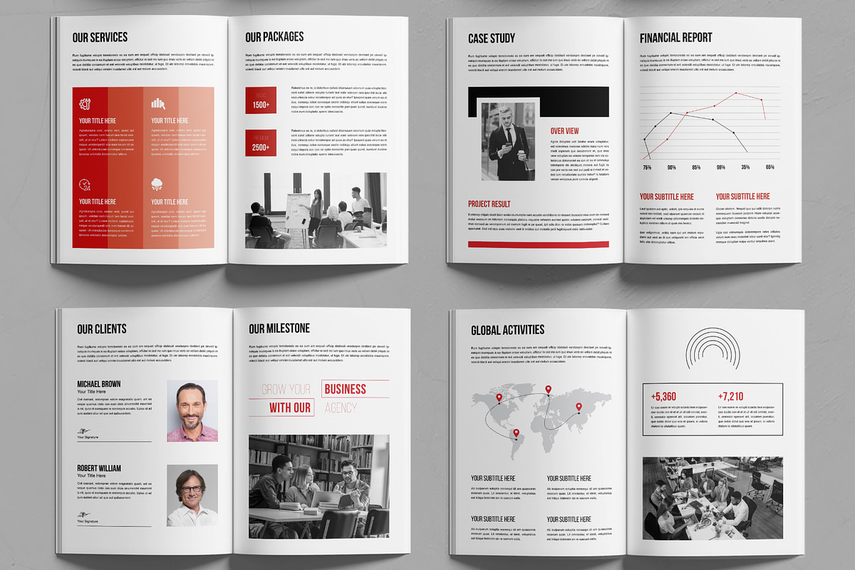 Company Profile Template, a Brochure Template by MightyDesign (Photo 3 of 6)