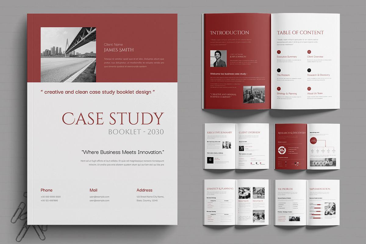 Case Study Booklet Template, a Brochure Template by MightyDesign (Photo 1 of 6)