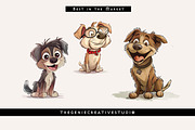 Funny Cartoon Dog PNG Clipart Set, an Animal Illustration by Geniecreativestudio (Thumbnail 6 of 9)