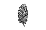 Ornamental Feather SVG Bundle, an Illustration by yasushie (Thumbnail 11 of 31)