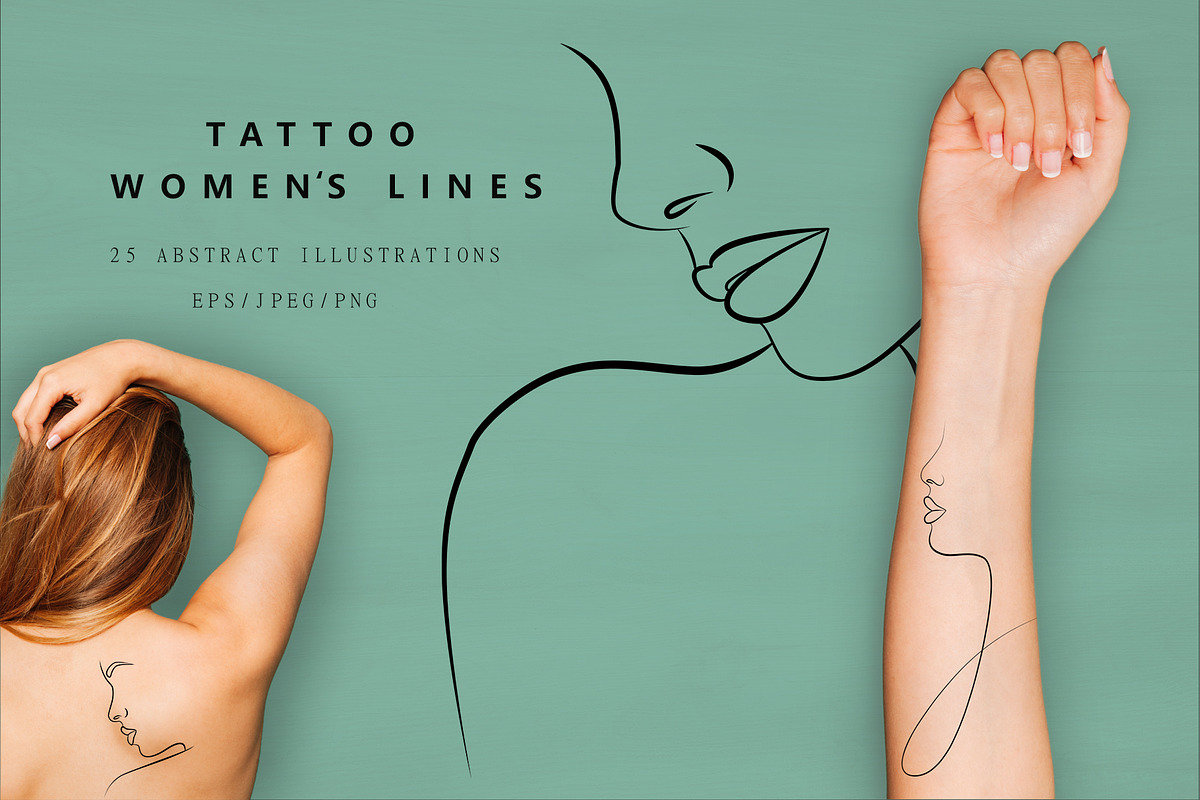 Tattoo women's lines, a Person Illustration by Vinegret -Shop (Photo 1 of 8)