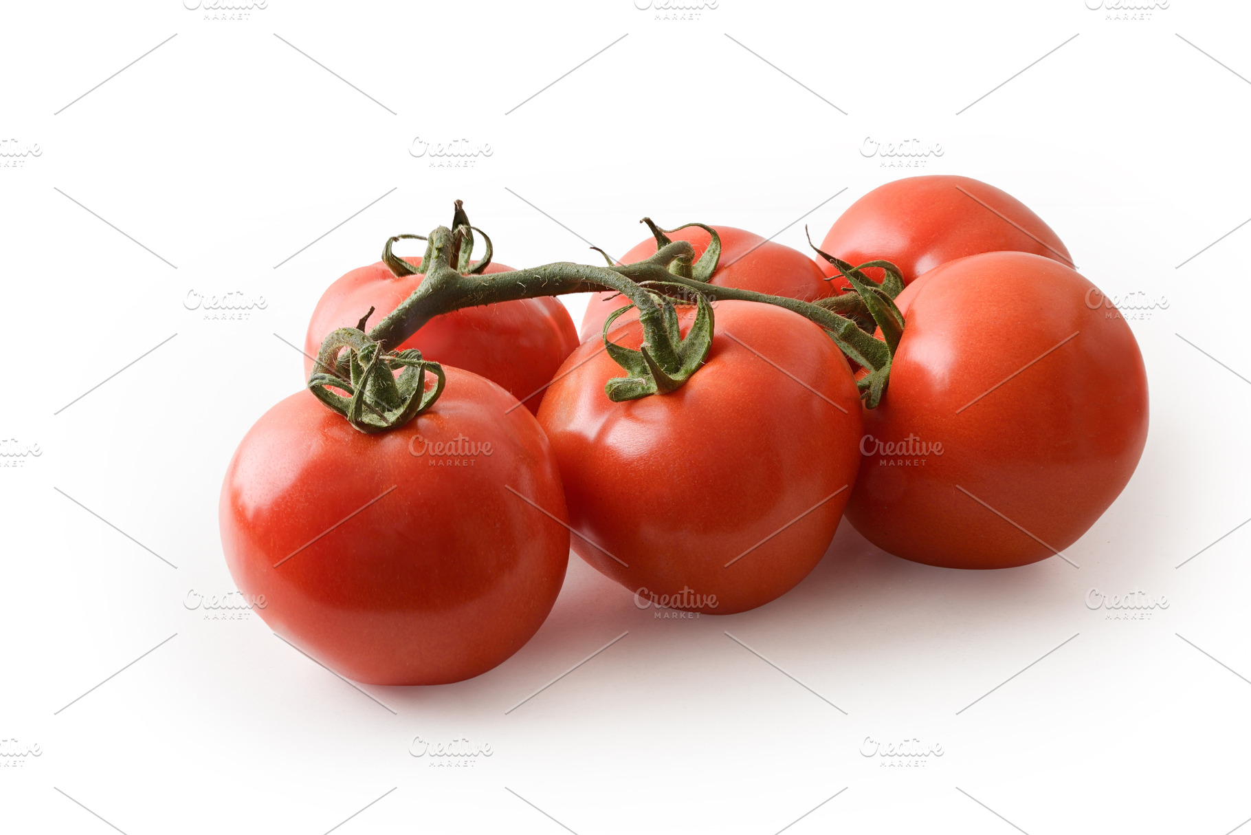 Fresh Tomatoes on Vine Isolated, a Food & Drink Photo by Davizro's Market