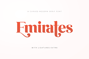 Emirates - Beautiful Curved Font, a Serif Font by Sensatype (Thumbnail 1 of 25)