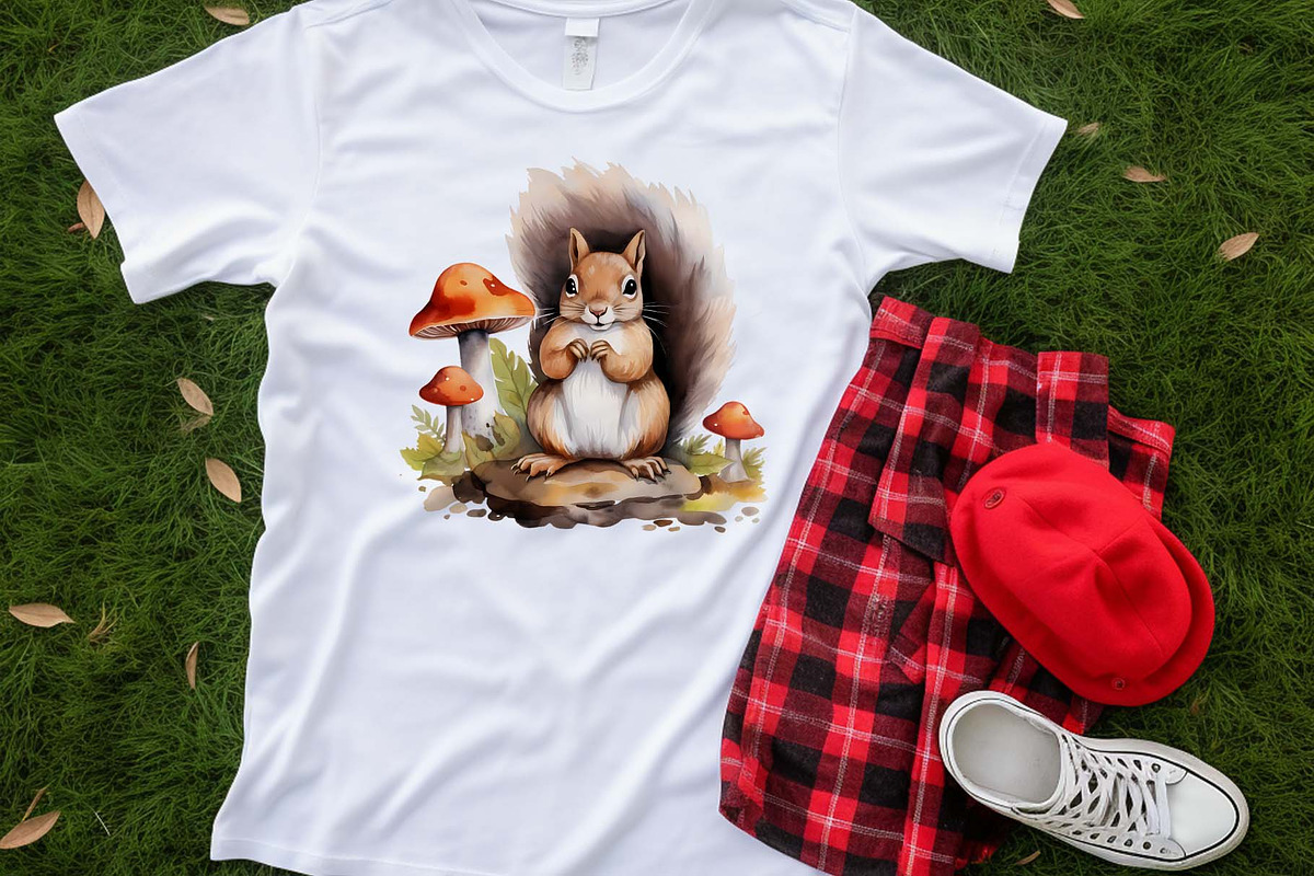Watercolor Woodland Animals Clipart, an Illustration by Moon Studio (Photo 10 of 11)