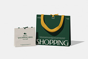 Shopping Bag with Ribbon Mockup, a Merchandise Mockup by Unerispace (Thumbnail 2 of 5)