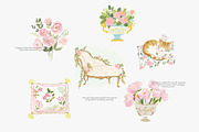 Romantic château watercolor clipart, a Decorative Illustration by Patishop Art (Thumbnail 6 of 10)