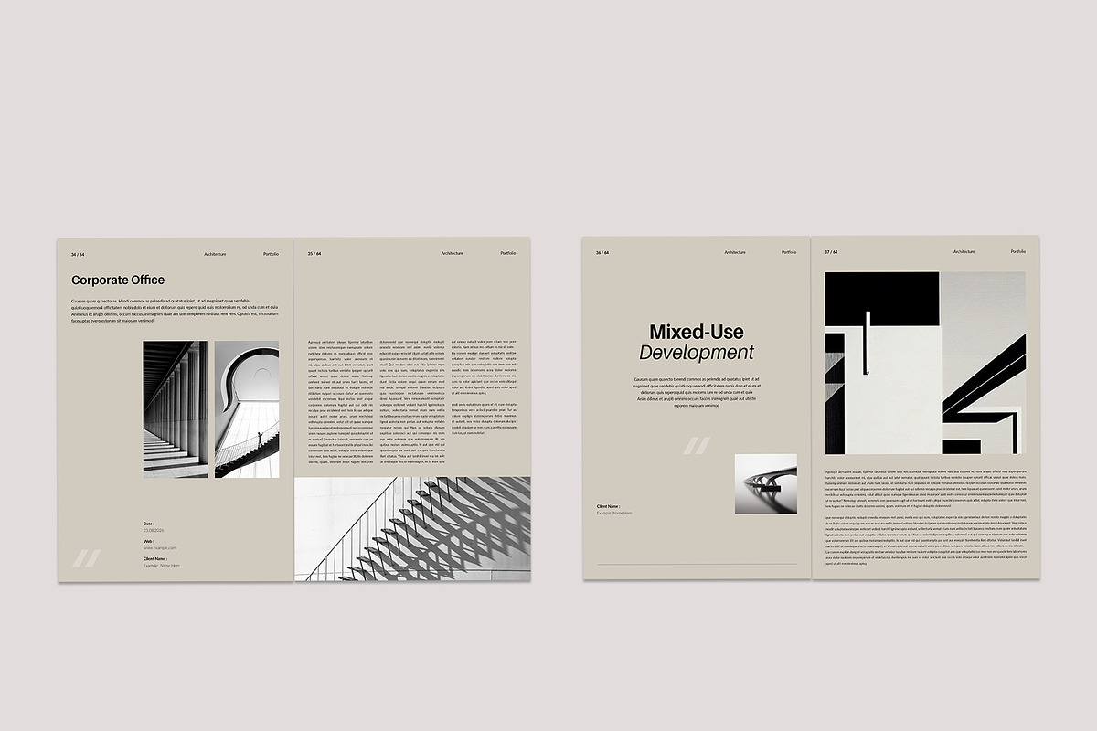 Architecture Portfolio Brochure, a Brochure Template by TemplateFolio-Shop (Photo 15 of 29)
